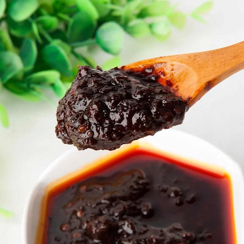 
Baiweizhai shredded pork with garlic sauce 200g per Bag, Yuxiangrousi, Condiment of Sichuan Flavors, Chili Sauce 