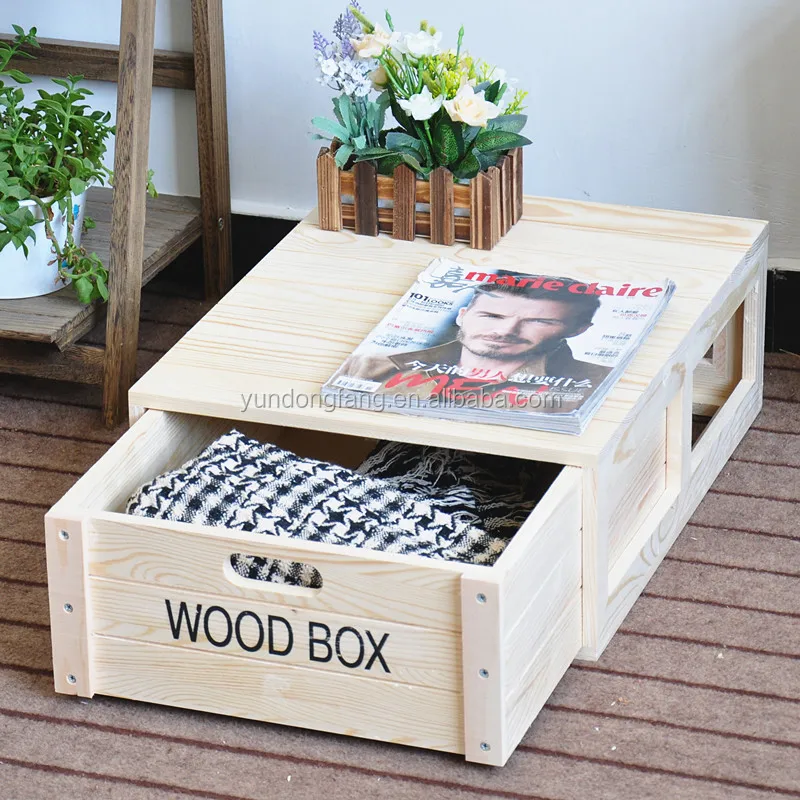 natural wood toy box