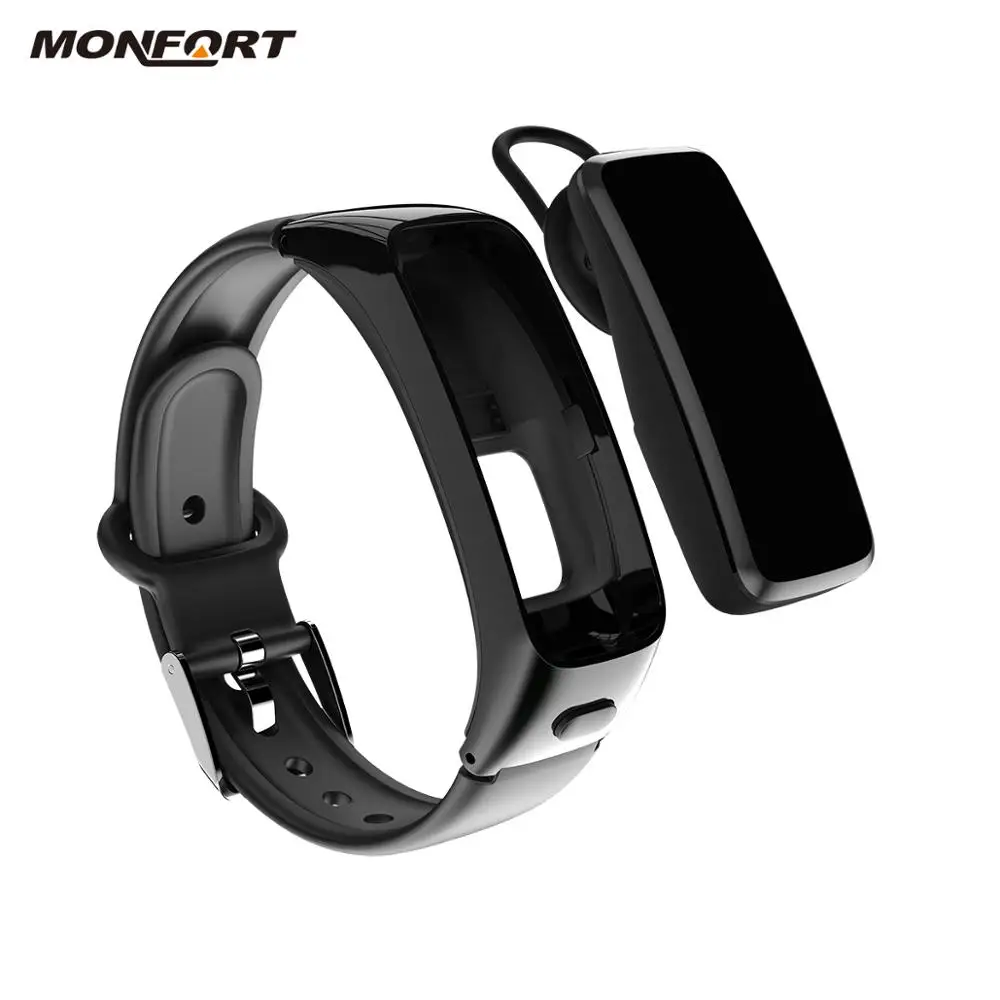 

Monfort FB3 App Powerband Blue tooth Earphone Sleep Monitor Heart Rate Ce Rohs Smart Watch Bracelet