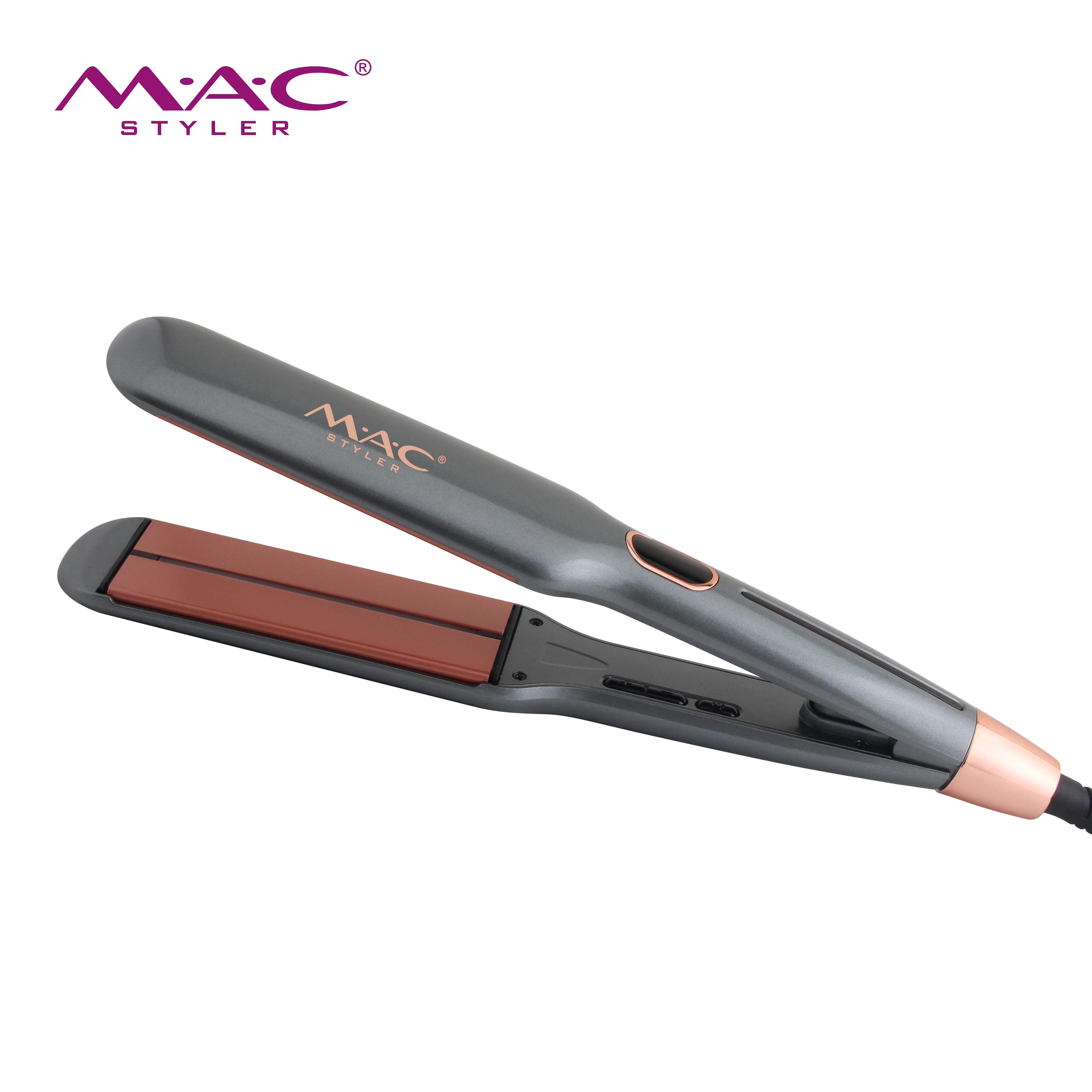 

Professional Ceramic Coating Titanium Professional Silver Grey Hair Straightener With Infrared Flat Iron, Customized