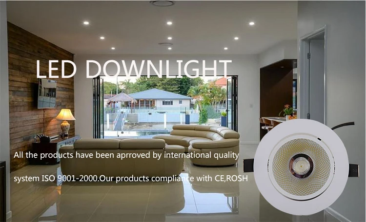 High quality aluminum housing 6w cob led recessed downlight