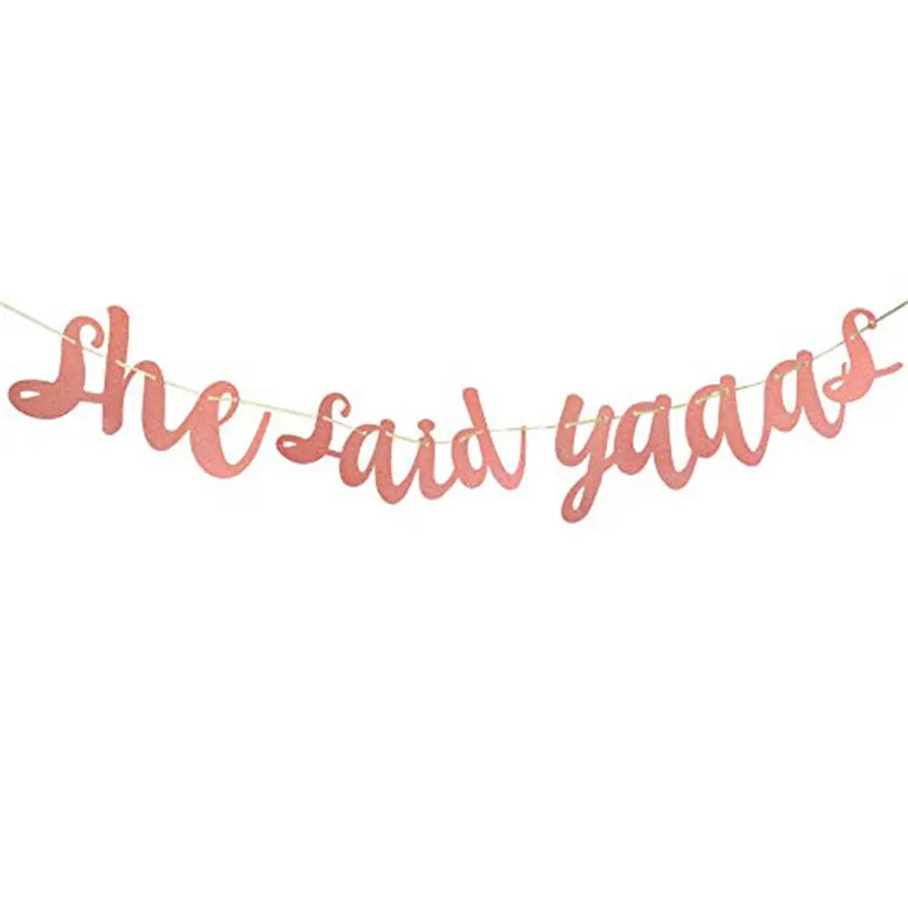 
Bachelorette Party supplies decorations bridal shower rose gold glitter bride to be Banner 