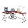 China Supplier MDF Metal Frame Computer Desk For Two Computers
