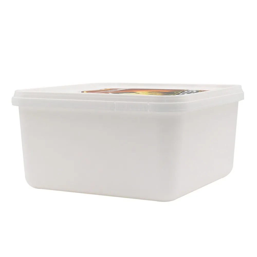 2L Square Wholesale Disposable Plastic Tub of Ice Cream with Lids White ...