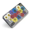 tpu pc dry floral yellow design phone case for iphone 6 7 8 plus x handmade pressed dried flower case