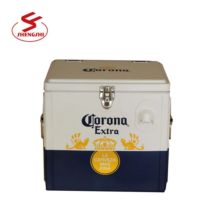 
metal corona cooler box insulated corona cooler small cooler box 