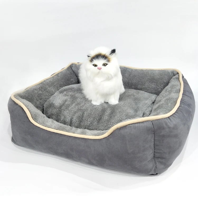豪华方形猫床上用品配件温暖的狗床沙发大宠物床
