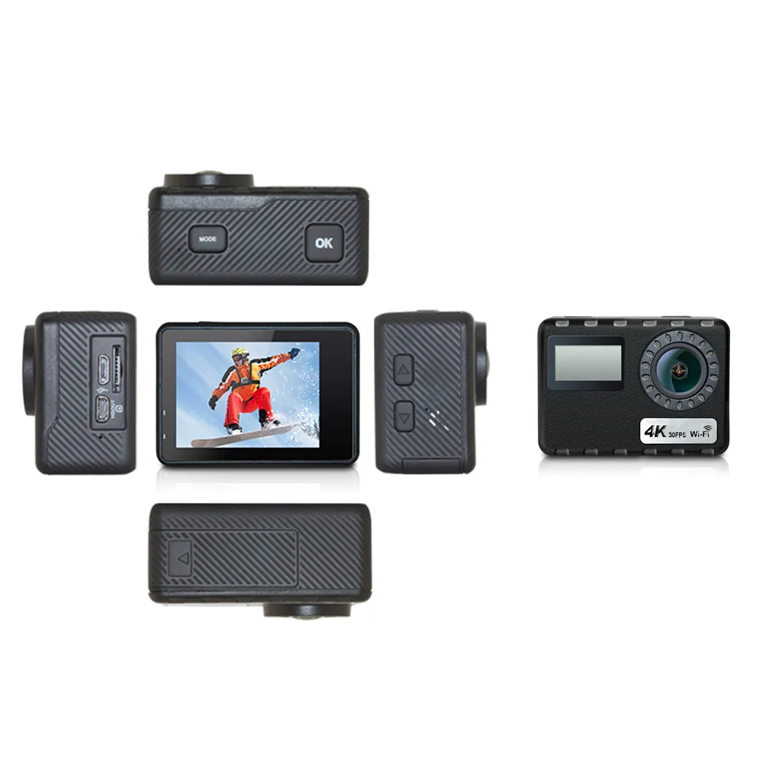 Camera thể thao 4K Dual Touch màn hình hd 720p có điều khiển từ xa