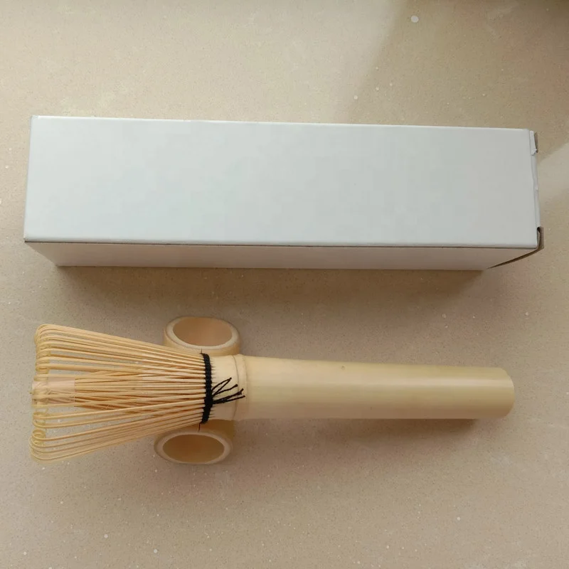 

White bamboo long handle whisk, matcha chasen from Zhejiang for making matcha