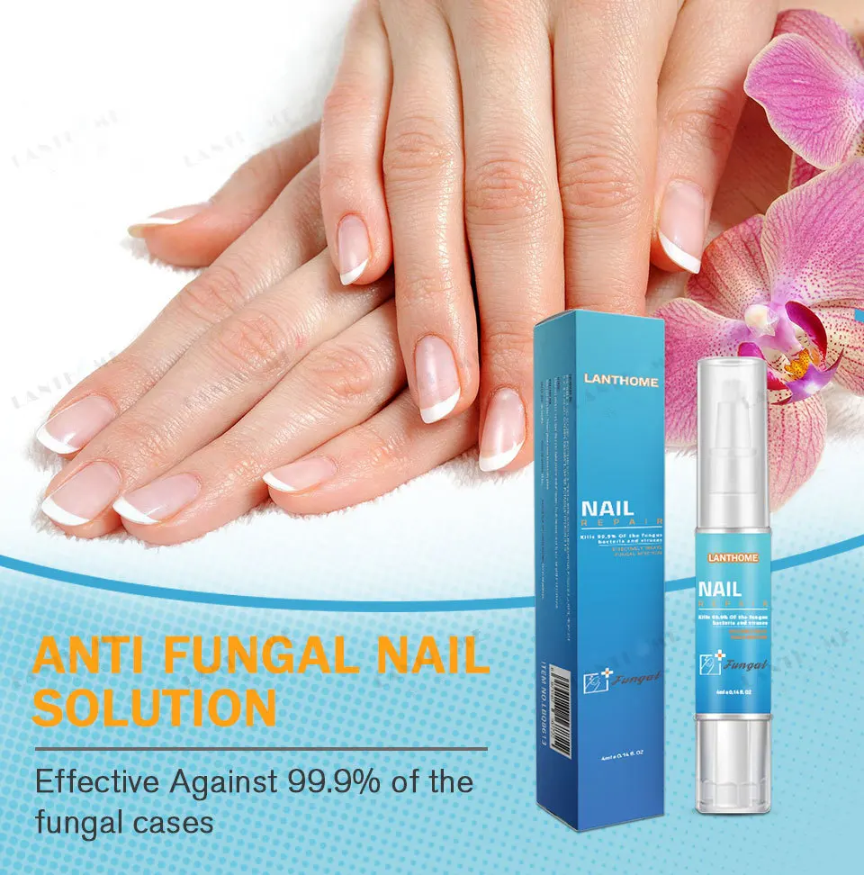 LANTHOME Natural Nail Care Oil Anti Fungus Nail Treatment Nourishing Repair Nail Serum Pen