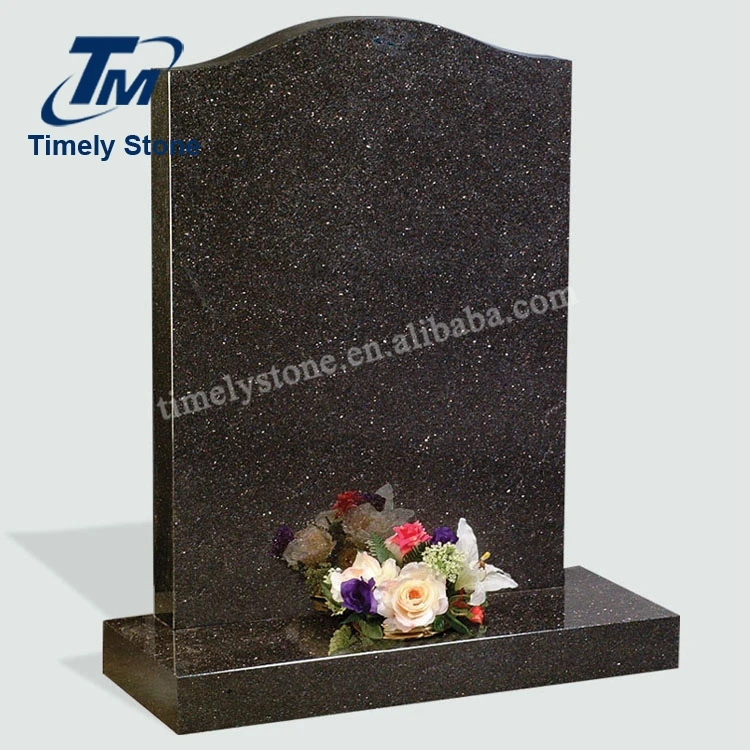 black granite tombstone