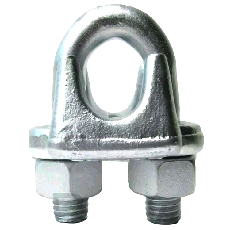 Custom Steel Wire Rope Grips Commercial U Clamp Galvanised Bolt Grip