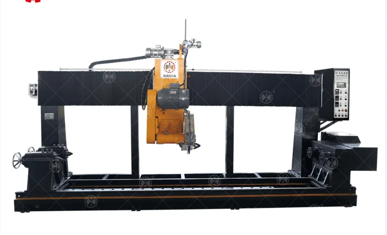 高品质双圆柱花岗岩大理石块边缘石材仿形机石材仿形切割机