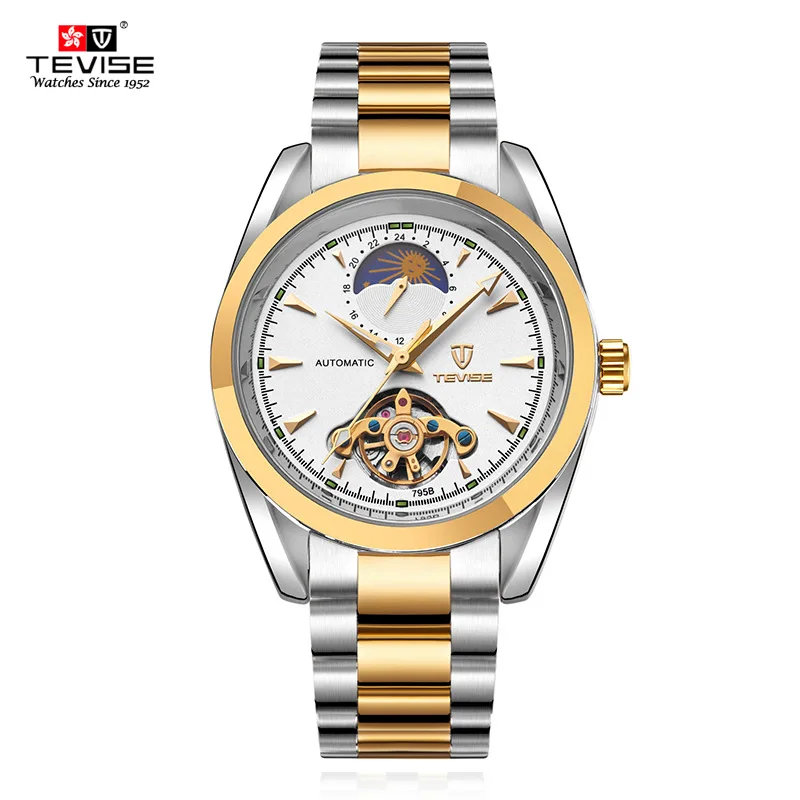 

TEVISE 795 men Automatic Mechanical Movement Luxury Brand Sekelton Wrist Watch
