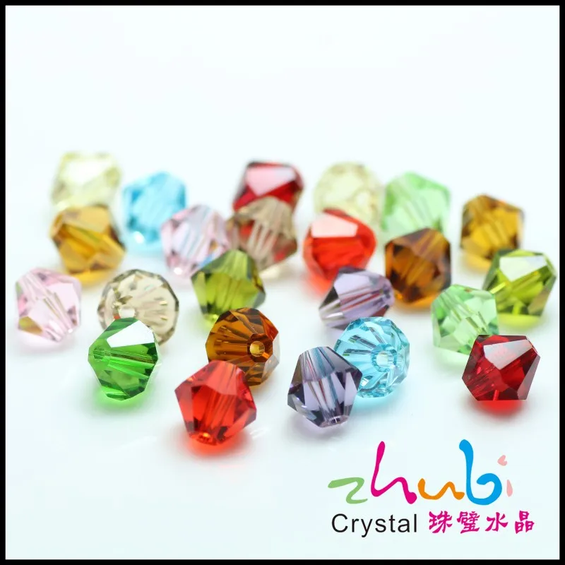 

Wholesale Loose beads crystal glass faceted beads 4MM bicone beads bulk for jewelry making