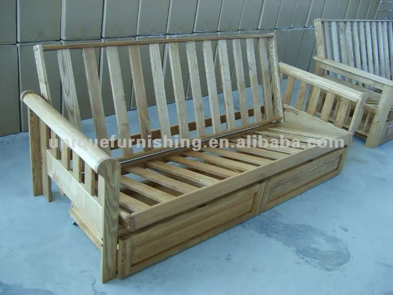 Marco futón sofá cama de madera para muebles de sala sofás para la ...
