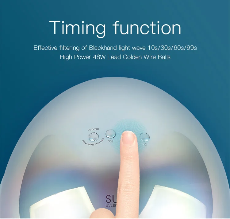 BLUEQUE 2020 new style holographic color sun 5 uv led nail lamps lights 48W nail polish gel dryer uv lamp