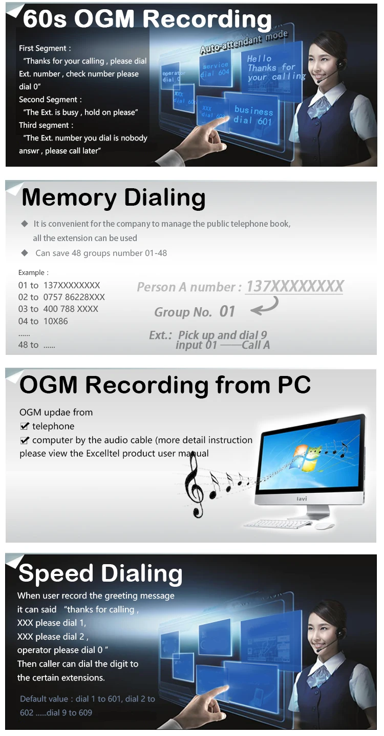 Excelltel Whole Sale 416 Pabx Pbx Phone System With Cheap Price Cs+416