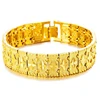 Wholesale Fashion 24K Real Gold Plating Wide Heavy Men Environmental Copper Bracelet