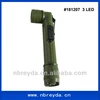 Halogen/ Krypton Bulb Military Flash Light with 4 color Lenses
