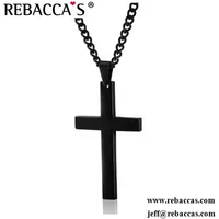 

Black Color Classic Men Jesus Cross Necklace Men Women Long Link Chain Necklaces Stainless