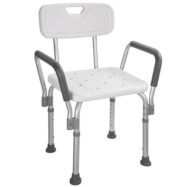 Adjustable Medical Portable Shower Chair With Back And Arms Buy
