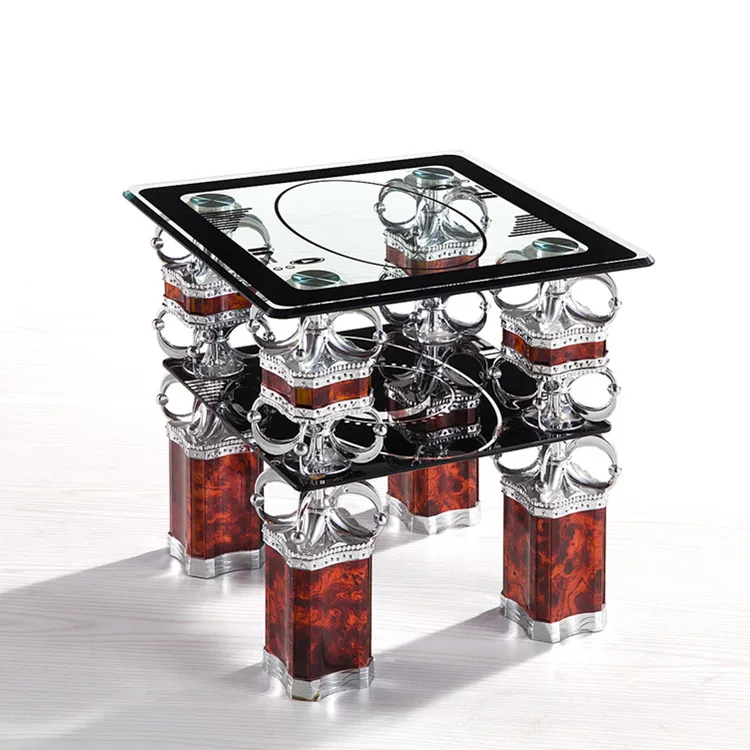 Square Glass Side Table/ Modern Design Coffee Table/ Glass Small Table