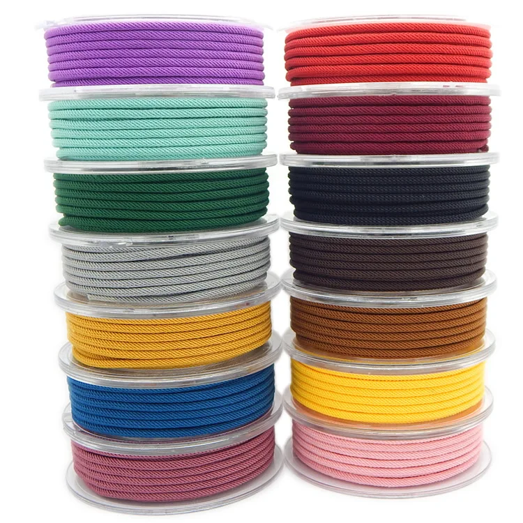 

factory direct free sample 3/4mm Practical multiple colors Chinese Knot Cord Milan line, Black brown red white green blue yellow and etc.