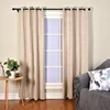 Flat window beige adjustable rod panels gray kitchen curtains curtain
