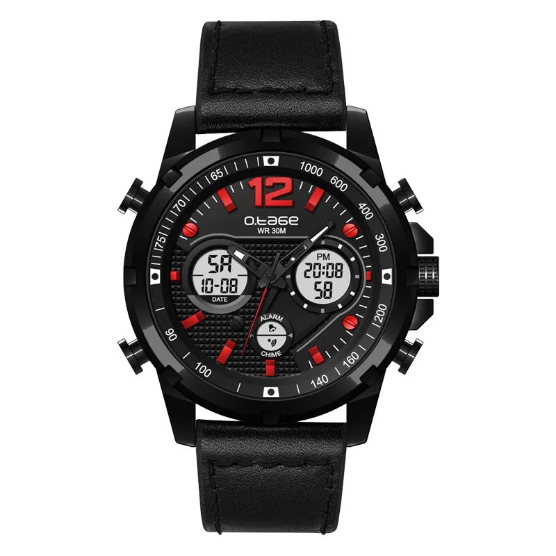 

multifunction oem odm fashion men wrist watch factory, Red.green.blue.black.beige