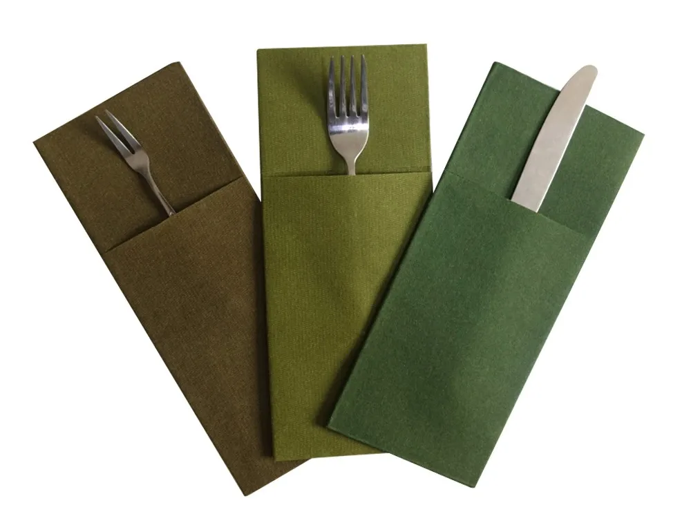 Airlaid Napkin Cutlery Pocket Color Paper Napkin Custom Dinner