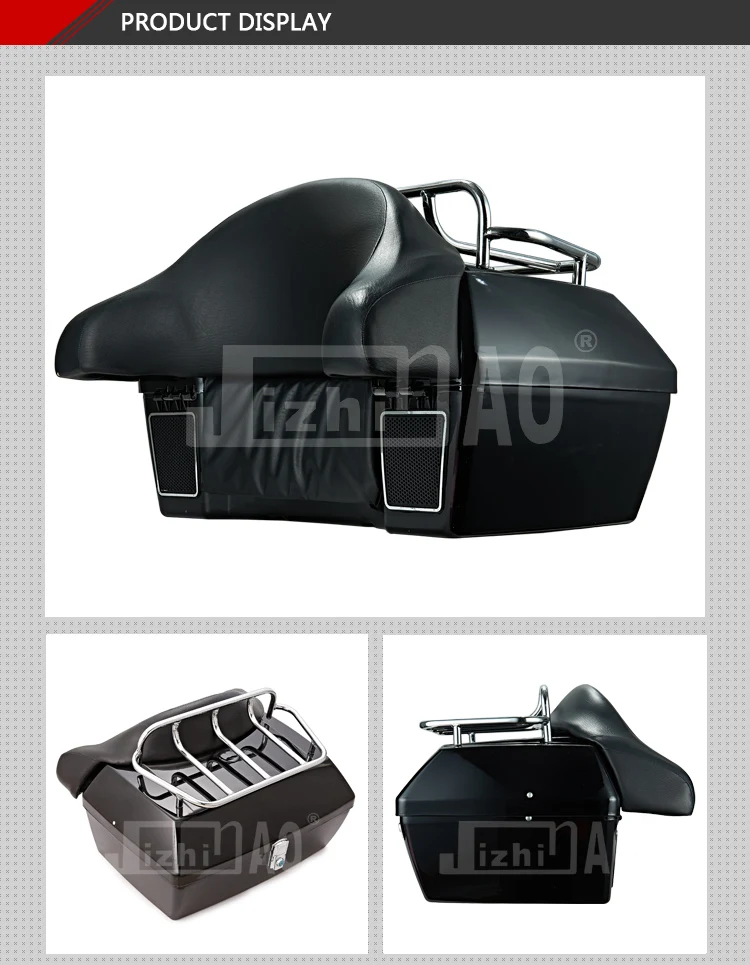 47l Abs Motorcycle Trunk/ Tail Box With Top Rack X Large With Large