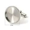 Yiwu Aceon Stainless Steel Custom Size DIY Jewelry Stone Bezel Cuff Link