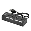 L-CUBIC Premium Quality Multi-functional 4 Port USB 2.0 Hub with switches control for printer router Computer USB etc