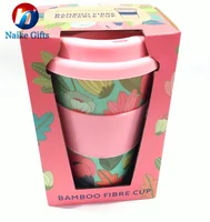 

Biodegradable Eco-Friendly Bamboo Reusable Fiber Coffee Cup Bamboo Tralvel Cup with Silicone Lid Made in China