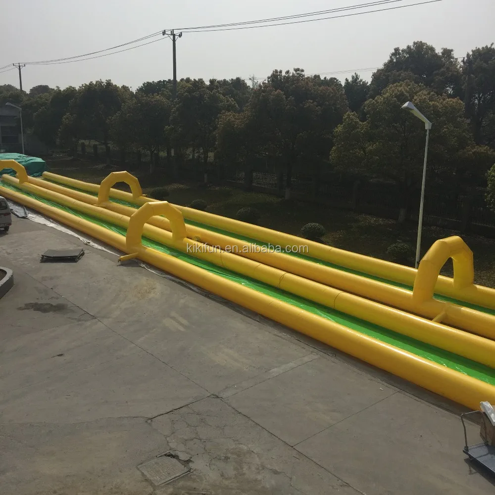 Commercial Used Ce Pool Slide Game Inflatable City Slip And Slide