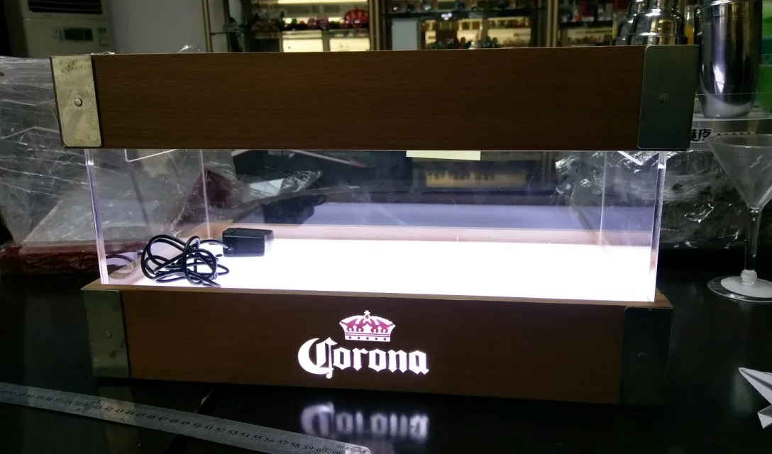 Acrylic Corona Led Beer Ice Bucket Wooden Ice Bucket Buy Acrylic