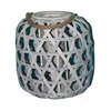 MY00112 D30*H33cm Gorgeous bamboo lantern with internal glass candle holder