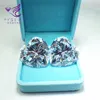 5A bright fashion composite processing 35*35mm large size heart-shaped white zircon