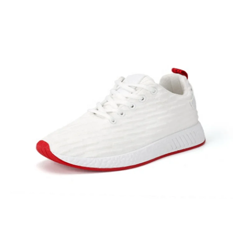 

Brand small order custom durable white casual sport shoes for men, White black
