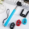 Colorful monopod selfie stick wireless with remote control made in china for mobile accessory