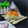 custom made printed BOPP plastic triangle shape homemade cupcake wrapper / packaging bag