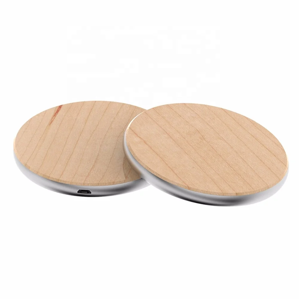 

2019 New Arrival Bamboo Wireless Charging Wooden Fast Charging Base for iPhone, Natural wood color