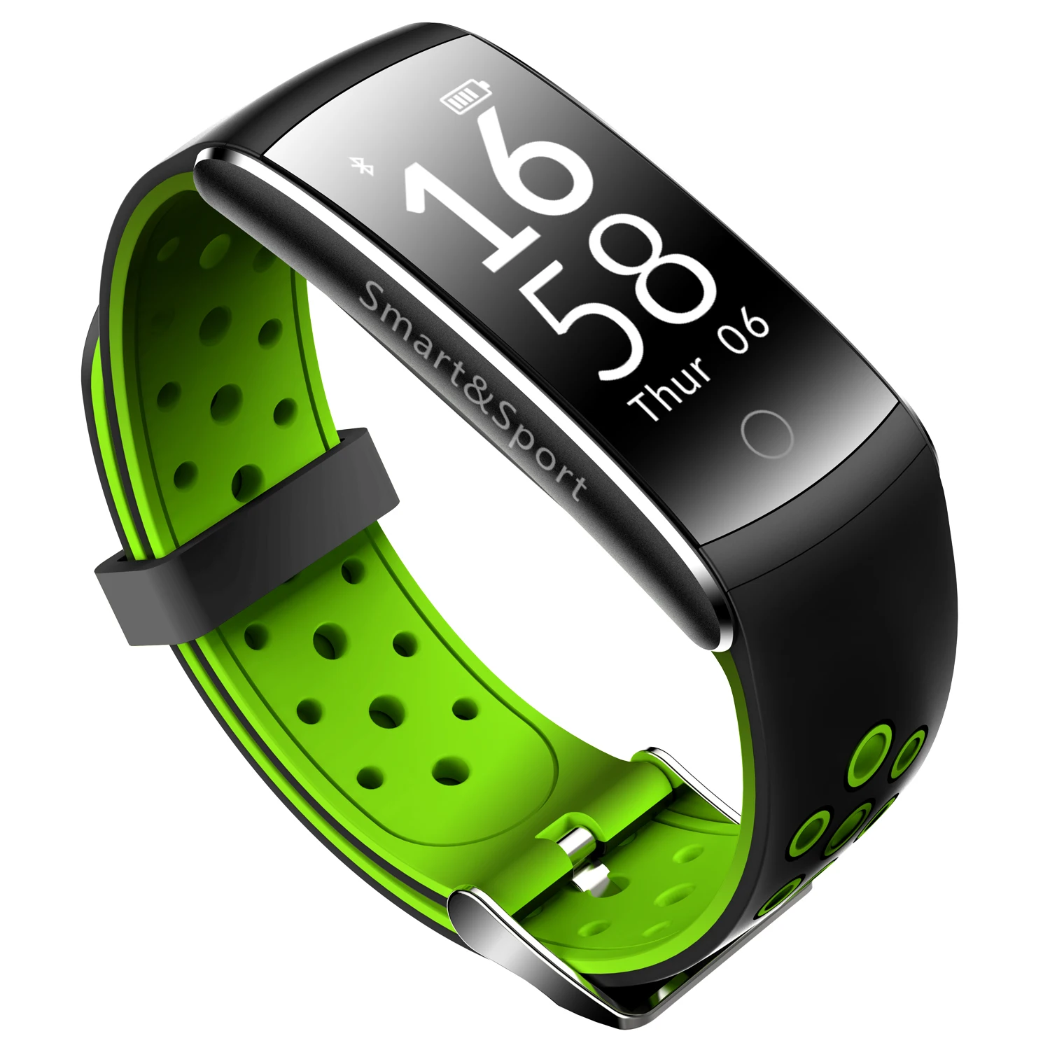 

New Product Wearale Device Smartwatch Heart Rate Monitor Smart Bracelet Q8, Red;green