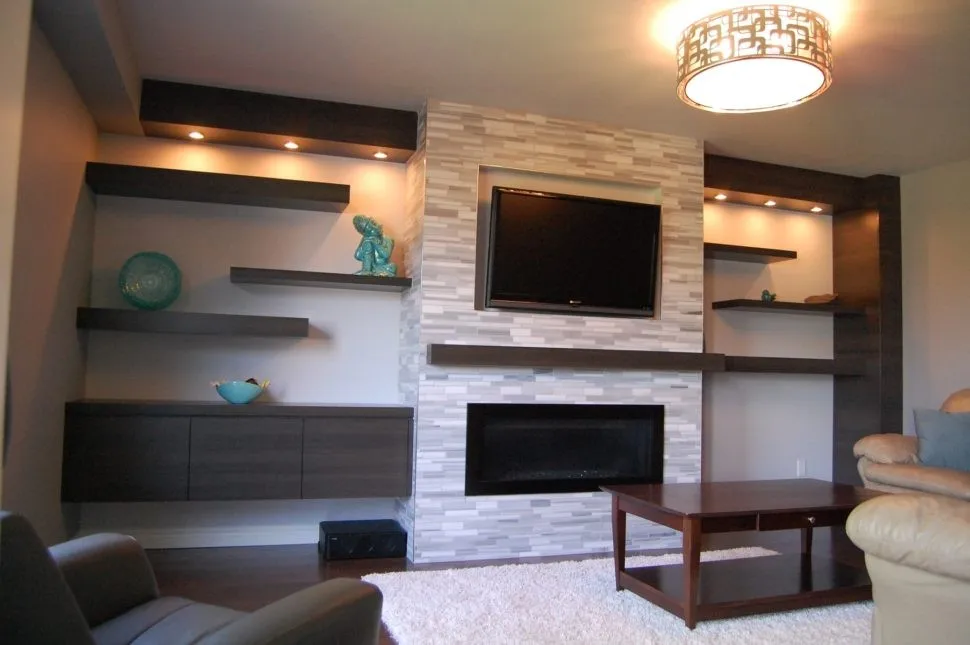Natural Black Granite Stone Cultured Stone For Fireplace With