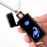

MLT200 Custom Lighter Windproof Flameless Rechargeable LED Double Ignition Heat Coil Usb Charged Lighter