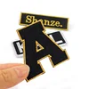 wholesale Retro Gold silver embroidered border greek Letters Embroidery Patches iron on Patches for Garments