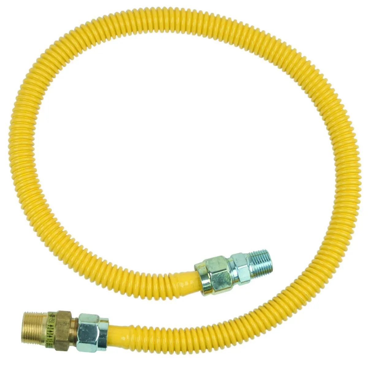 BrassCraft CSSC14E-36 P 3/4-Inch MIP EFV x 1/2-Inch MIP x 36-Inch Safety PLUS Gas Appliance Connector with 5/8-Inch OD