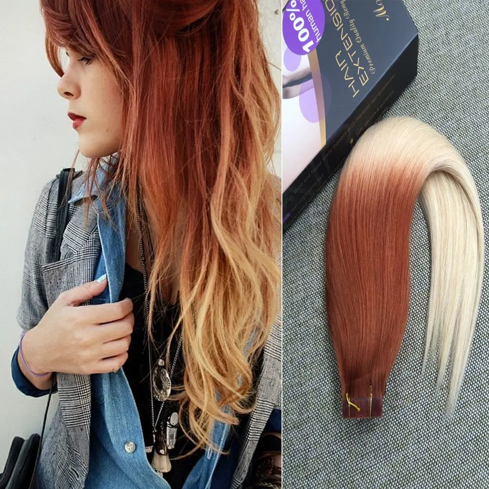 Buy Moresoo 20inch 100g Two Tone Copper To Caramel Blonde Straight