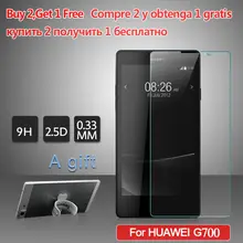 Screen Protector Tempered Glass Cover For Huawei Ascend G700 9H 0.33mm Anti Scratch Protective Film For Ascend G700 2pcs A Gift